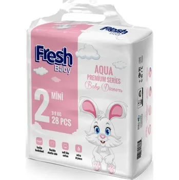 jednorázová plena Plenky Fresh Baby AQUA Premium Velikost 2 28 ks
