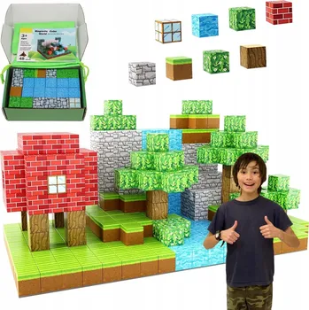 ostatní stavebnice MAGNETICKÉ STAVEBNICE 3D KOSTKY Sada 4 kostek 8 dílů