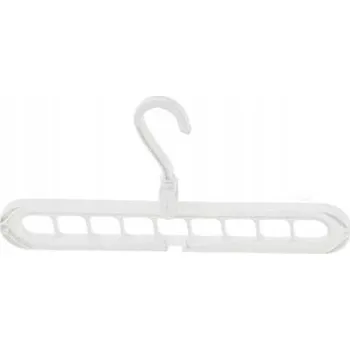 Věšák WEINBERGER Skládací věšák na košile, organizér, 9 míst - BÍLÝ