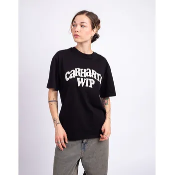 Dámské tričko Carhartt WIP W' S/S Guide Club T-Shirt Black heavy stone wash XS
