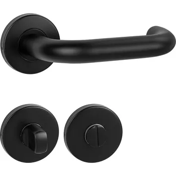 MPK - COSLAN - R klika/klika, rozety WC BS - Černá matná