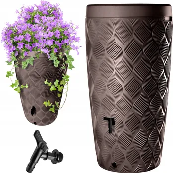 Nádrž na dešťovou vodu 240 l 114 x 58 cm hnědá