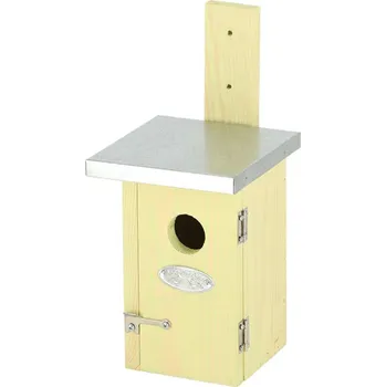 Zahradní dekorace Ptačí budka Simi, 25,5x11,5x13,5 cm, dřevo/kov, hnědá