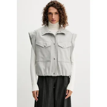 Dámská vesta Vesta s přídavkem vlny BOSS Orange C_Jaflesti 50547683 šedá 09X, vel. 42