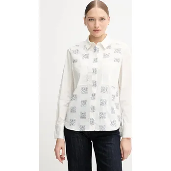 Bavlněná košile Mos Mosh WEINA 173000 béžová 01X, vel. M