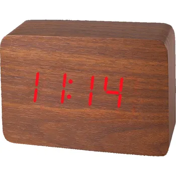 Budík Budík XONIX hnědý 10 cm + Baterie