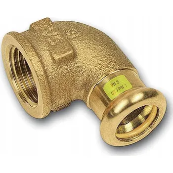 Fitinka Měděná lisovací tvarovka pro plyn, koleno Vnitřní Závit 15X1/2 Vnitřní závit/ Vnitřní Závit Měď Press Gas