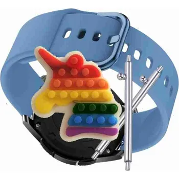 Pouzdro na mobilní telefon Pásek Řemínek pro Zoskvee Chytré Hodinky, Silikon Modrý Poutko, nastavitelný