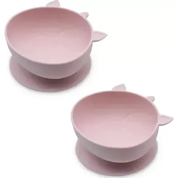 dětská jídelní sada Melii Silikonová mistička s přísavkou 300 ml, 2ks - Jednorožec