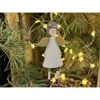 Vánoční dekorace Závěs Anděl bílý
