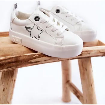 Chlapecké tenisky BIG STAR SHOES Dětská sportovní obuv Šněrovací Big Star BIG STAR SHOES bílá | šedá | kaki 2022119