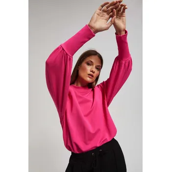 Dámská mikina Mikina s nadýchanými rukávy Moodo černá | červená | fuchsiová 2502961