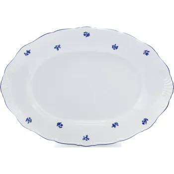Thun Rulak Zettlitz Ovál, 36 cm, Ophelia modrá házenka, porcelán Thun RZ