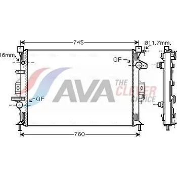 Chladič motoru Chladič, chlazení motoru AVA FDA2425