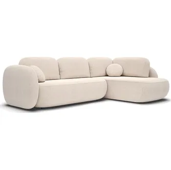 Sedací souprava Rohová rozkládací sedací souprava s úložným prostorem do L OLBIA pravá béžová