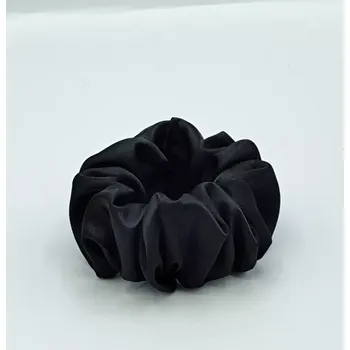 Saténová Scrunchie gumička černá L