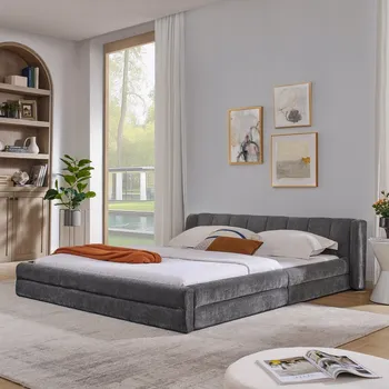 Postel Jednolůžková dřevěná postel Arhatreya 160x200 cm šedá