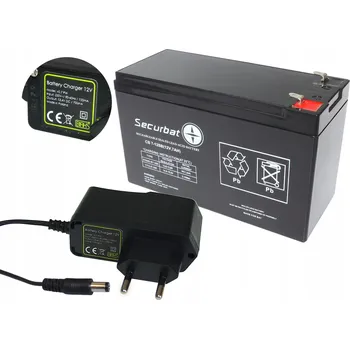 Záložní baterie Bezúdržbový akumulátor baterie AGM 12V 7,2Ah pro UPS, alarm, hračka + NABÍJEČKA