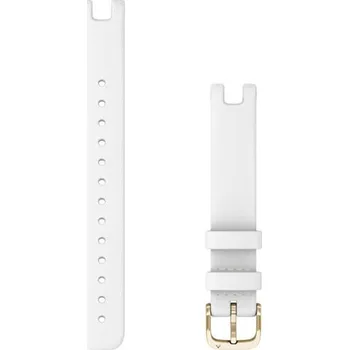 Řemínek na hodinky Řemínek Garmin Lily (14mm) Kůže white, přezka cream gold
