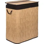 Koš na prádlo G21 105 l s rozdělovačem, ratanový design s hnědým košem