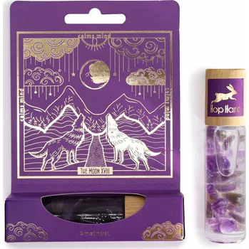 Esenciální olej Roll-On s minerály – Klid měsíce 10 ml, s ametystem, pro zklidnění (levandule, heřmánek, cedr, rozmarýn, jalovec)