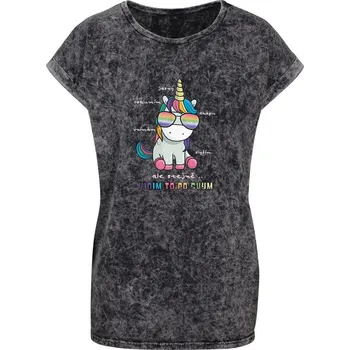 Dámské tričko Acid wash Vidím to po svým Velikost: 4XL, Barva trička: Tmavě šedá