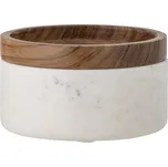 Bloomingville Mramorová dóza s dřevěným víkem Fenella