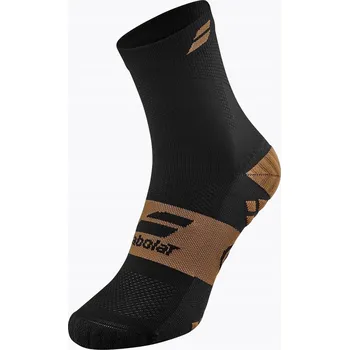 Pánské ponožky SPORTOVNÍ TENISOVÉ PONOŽKY BABOLAT PRO CREW SOCKS 1 PÁR ČERNÁ/ZLATÁ 43-46