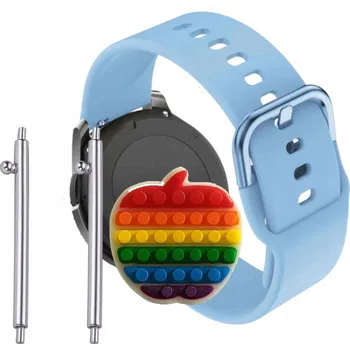 Pouzdro na mobilní telefon Řemínek Řemínek pro Aligator Watch Lady X, Silikonový Modrý s Poutkem, Nastavitelný