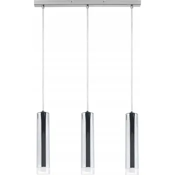 Ina - chromové závěsné svítidlo. 3xE27 40W. Stínidla akryl průhledný 340803-06
