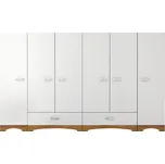 Šatní skříň Juraj 243 cm bílá/ořech