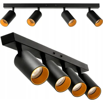 Berge Stropní bodové svítidlo VIKI GOLD - 4xGU10 - černé