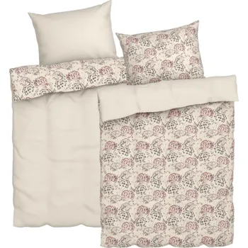 Povlečení LIVARNO home Sada saténového ložního povlečení, 140 x 200 cm, 70 x 90 cm, květiny bílé, 2dílná