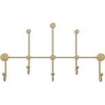 Nástěnný kovový věšák Iyon 80 cm zlatý