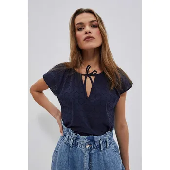 Dámská halenka Bavlněná košilová halenka - tmavě modrá Marisse černá | modrá 1973353