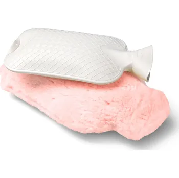 Podsedák Kreibich&Fellhof Ohřívací lahev v kožešinovém obalu Velikost: velká 23 x 35 cm, 2 litry růžová