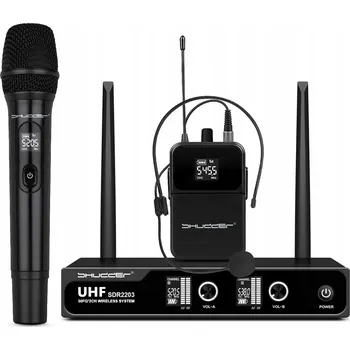 Mikrofon Bezdrátové mikrofony Shudder SDR2203 mikrofon + vysílač, 120 kanálů