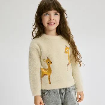 Dívčí mikina Reserved - Měkký svetr se zdobením - vícebarevná - 765FH-MLC - 765FH-MLC-98