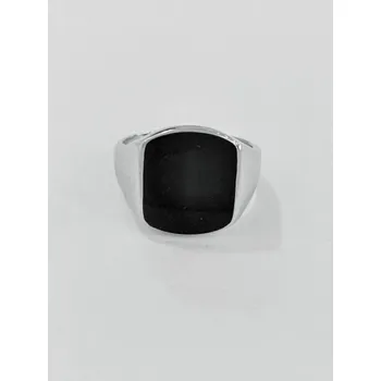 Prsten Stříbrný pánský prsten s přírodním onyxem