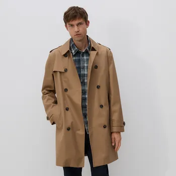 Dámský kabát Reserved - Klasický trenčkot - zlatavá hnědá - 6953H-82X - 6953H-82X-XL