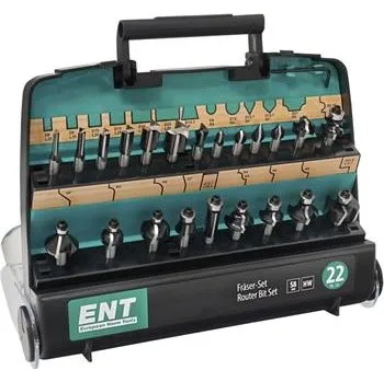 Kazeta fréz ENT HW 22 dílů v plastovém boxu