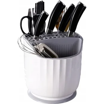 Odkapávač na nádobí Stojan Nádoba odkapávač, kuchyňský organizér na příbory nože kuchyňské náčiní