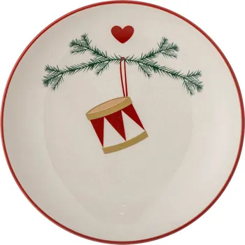 Talíř Bloomingville Kameninový talíř Yule Nature Bubínek