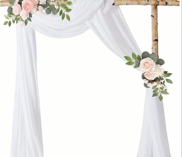 Bílá látka na svatební bránu 75cm/8m