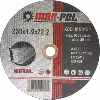 Řezný kotouč Řezný kotouč na kov Mar-Pol 230 x 22,2 mm