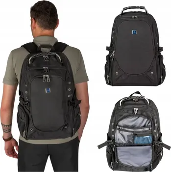 turistický batoh Turistický Batoh 50x33x19 do letadla 45l cestovní příruční zavazadlo, černý