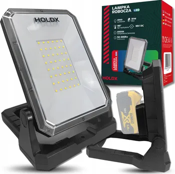 Lampička Pracovní LED lampa HOLDX 30W černá 4000 lm 6500 K IP65 přenosná