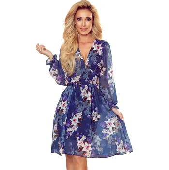 Dámské šaty Dámské šaty NUMOCO NUMOCO modrá | šedá | fialová 1994995