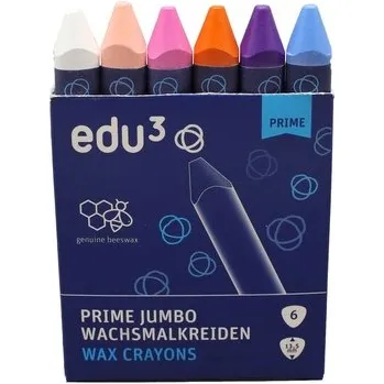 EDU3 Trojhranné Jumbo voskové pastely s opravdovým včelím voskem K06 Plus