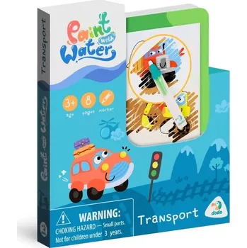 omalovánky Kouzelné malování vodou Doprava omalovánky/blok 12x14cm štětec 8 listů v krabičce